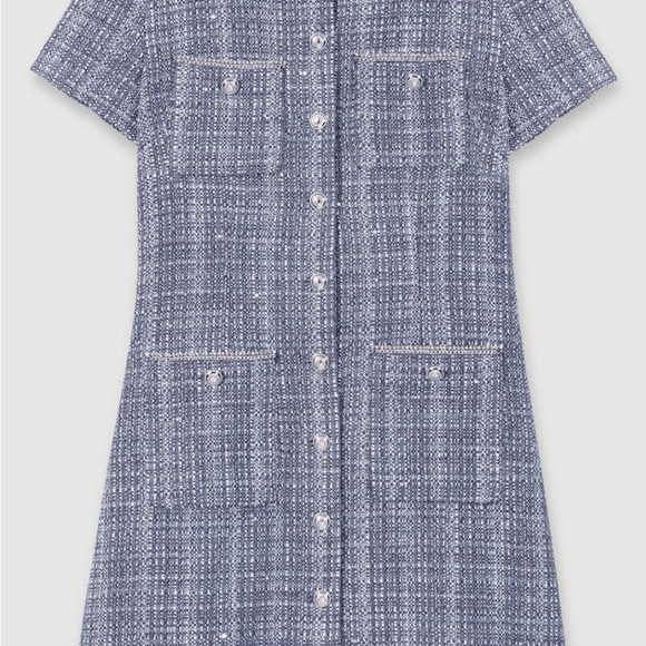 Maje Gray Tweed Dress